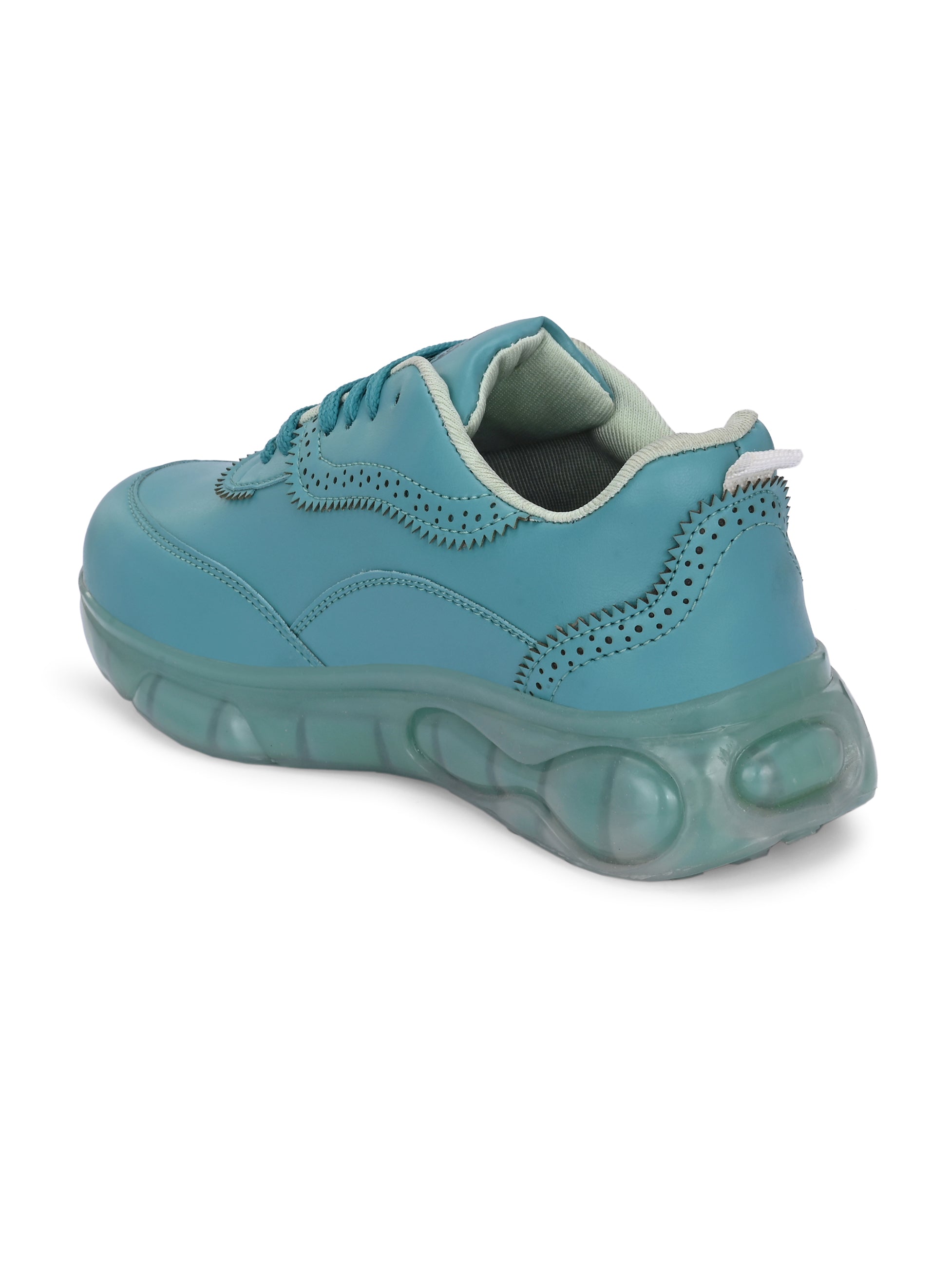 Casual Blue Lace Up Sneaker for Women with Non-Slip Sole