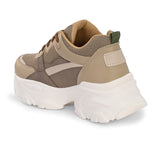 Beige Color suede slip-on mules with a buckle detail, offering a blend of style and all-day comfort.