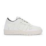 White Lace-Up Platform Heel Sneakers