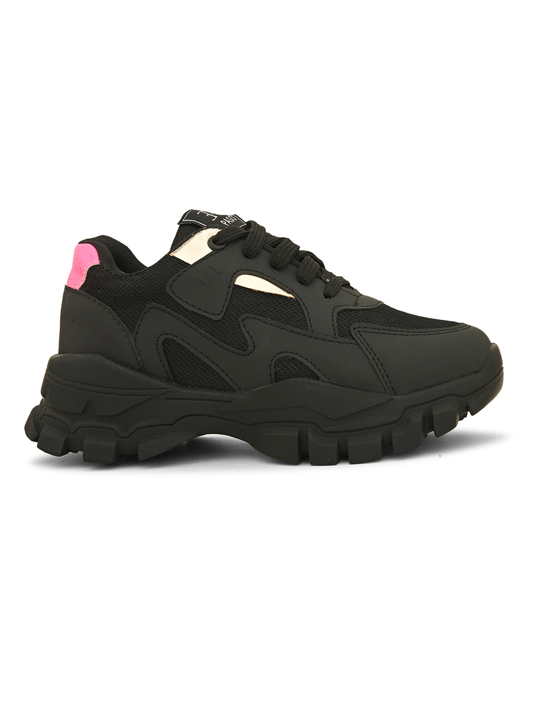 A image of elpaso black sneaker with a trendy design