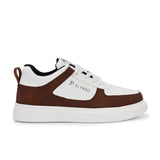 Brown Lace-Up Platform Heel Sneakers