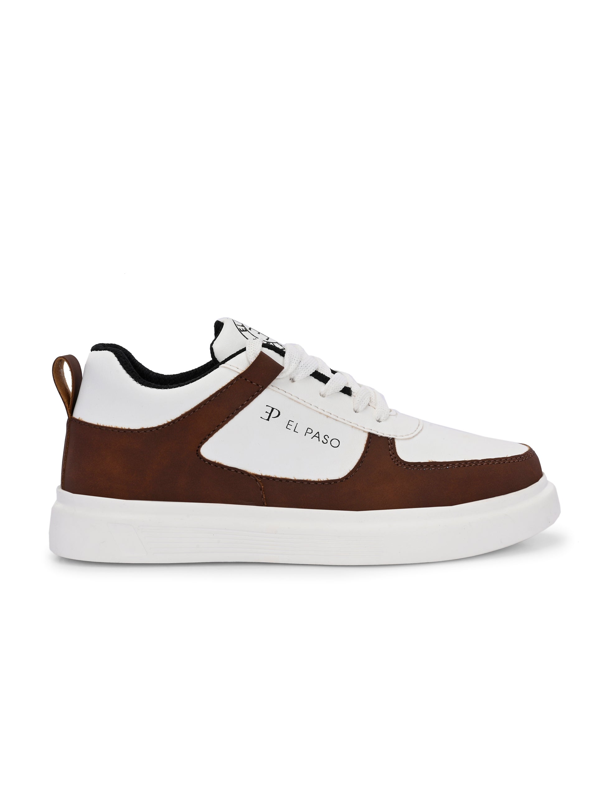 Brown Lace-Up Platform Heel Sneakers