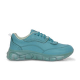 Casual Blue Lace Up Sneaker for Women with Non-Slip Sole