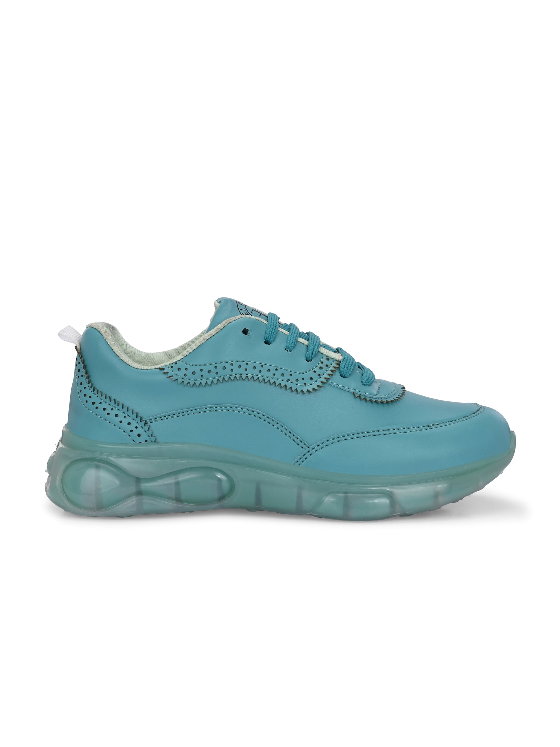 Casual Blue Lace Up Sneaker for Women with Non-Slip Sole