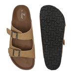 Men's casual flat heel buckle strap sandal