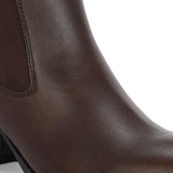 EL PASO Women Faux Leather Casual Slip On Boots