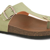 Women Synthetic Open Toe Flats