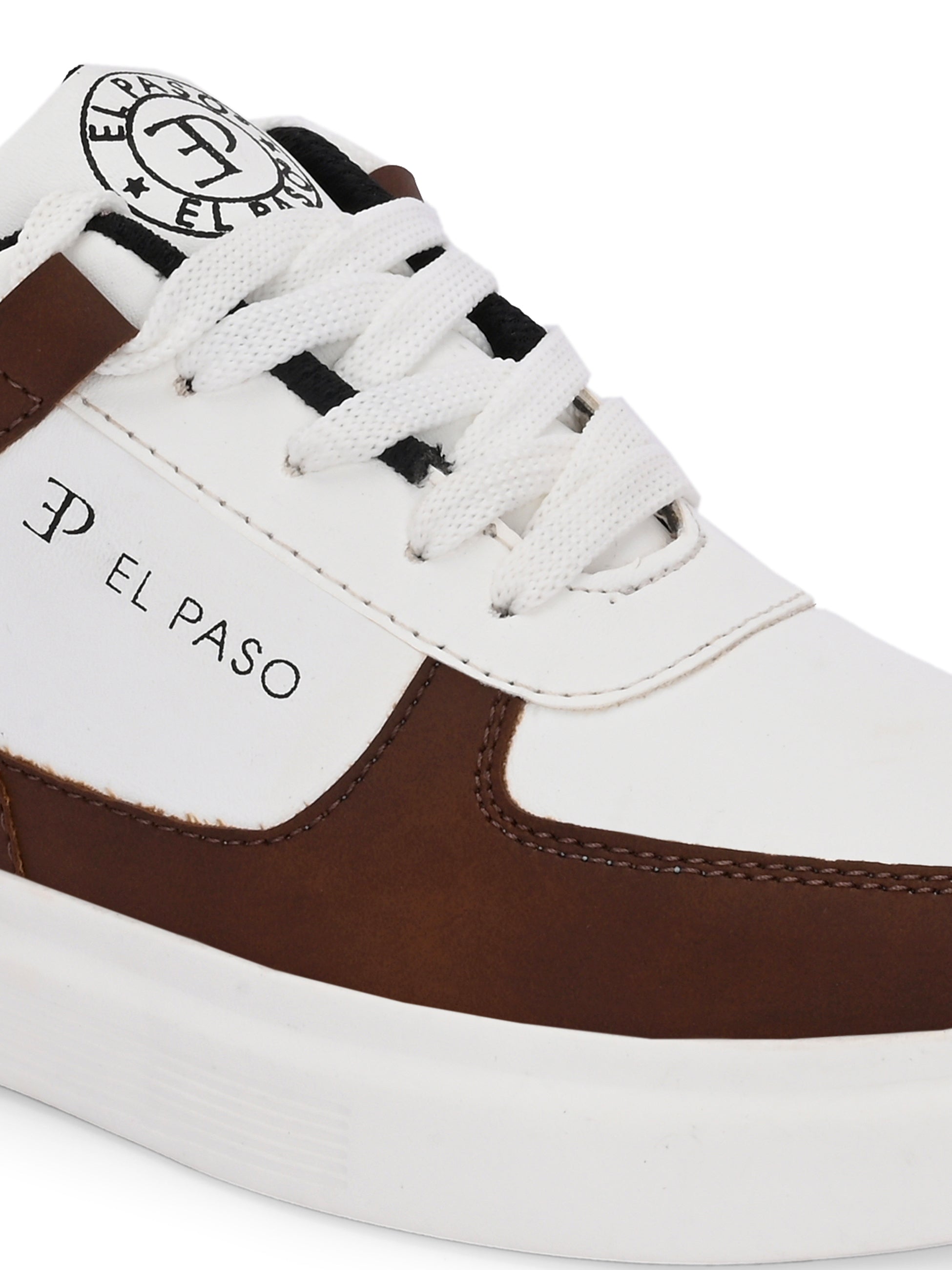 Brown Lace-Up Platform Heel Sneakers
