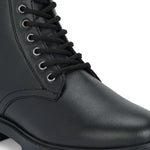 Brown Lace-Up Block Heel Boots