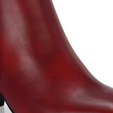 EL PASO Women Suede Faux Leather Casual Chelsea Boots