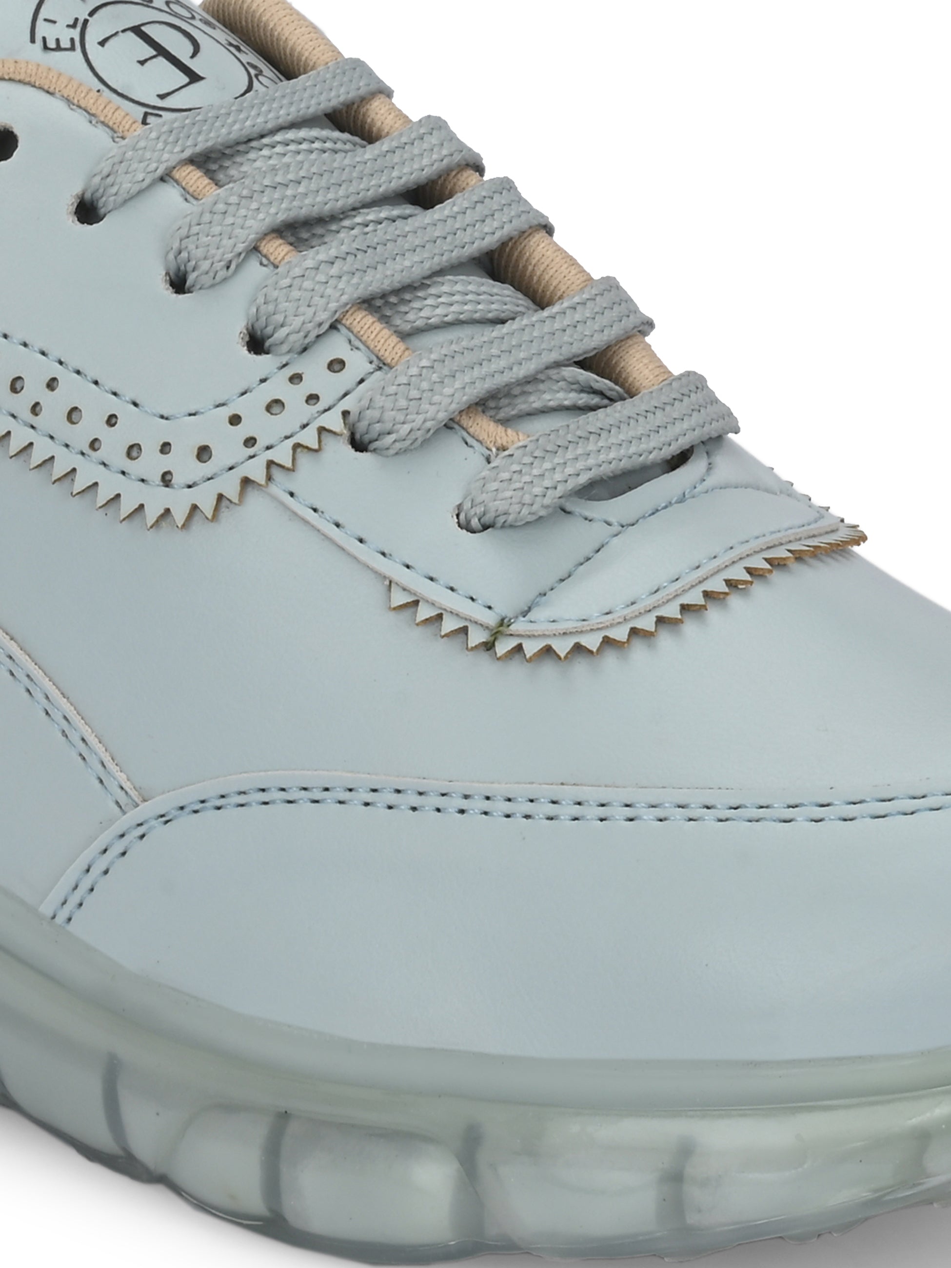 Casual Light Blue Lace Up Sneaker for Women with Non-Slip Sole