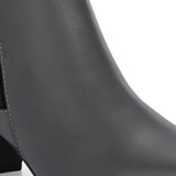 EL PASO Women Suede Faux Leather Casual Chelsea Boots