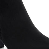 EL PASO Women Suede Faux Leather Casual Chelsea Boots