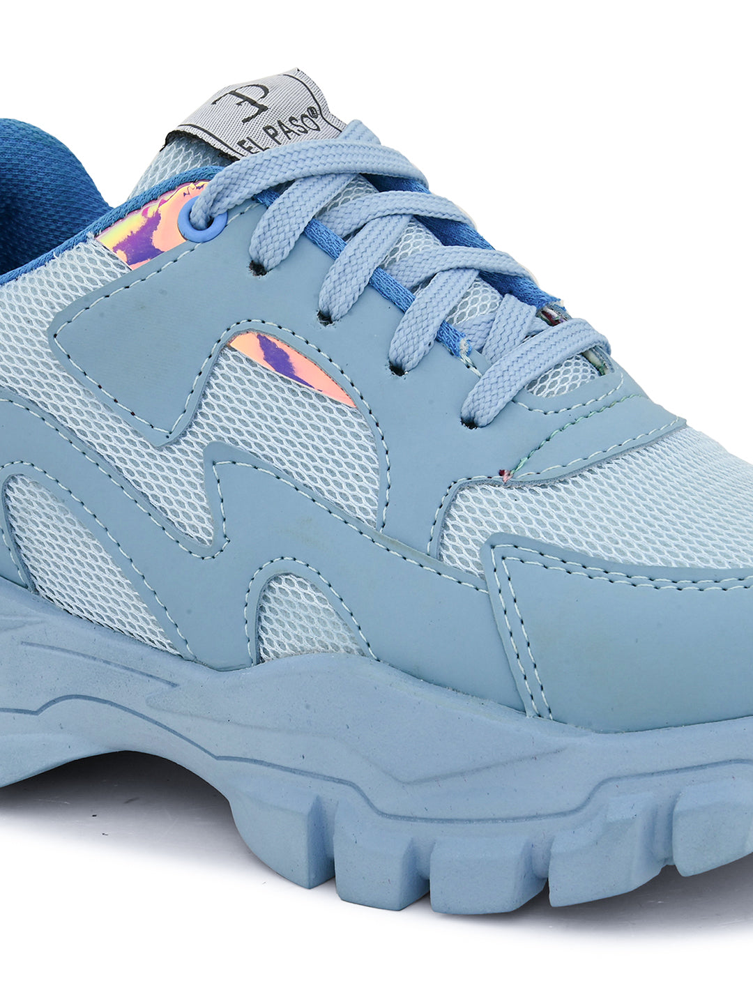 A image of elpaso light blue sneaker with a trendy design