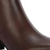 EL PASO Women Suede Faux Leather Casual Chelsea Boots