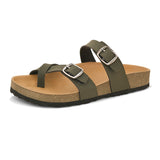 Women One Toe Flats with Buckles