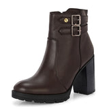 Midnight High-Heeled Ankle Boot For Women