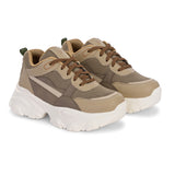 beige and brown lace-up sleek casual shoes mules with a buckle detail, offering a blend of style and all-day comfort.