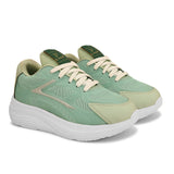 Solid Round Toe Sneakers for Women in green and white with a simple, sleek design for a versatile and stylish look.