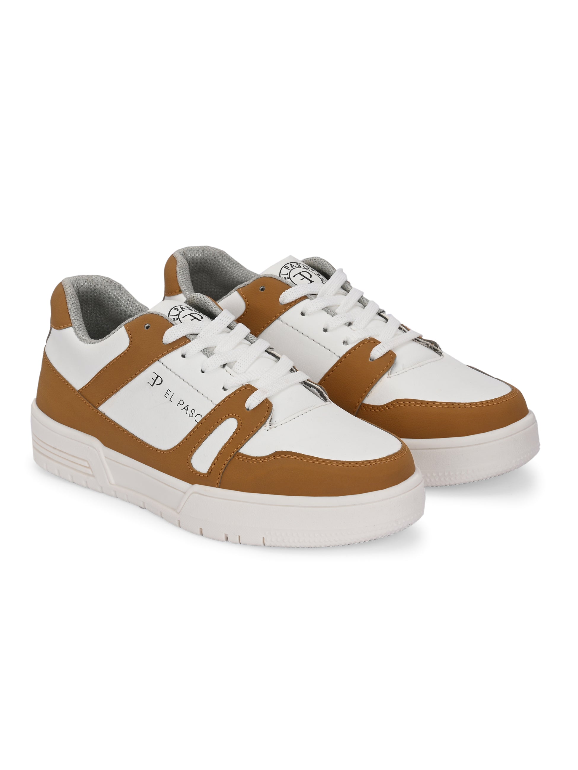 EL PASO Faux Leather Casual Shoes Lace Up Sneakers For Women - El Paso Fashion