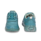 Casual Blue Lace Up Sneaker for Women with Non-Slip Sole