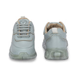 Casual Light Blue Lace Up Sneaker for Women with Non-Slip Sole