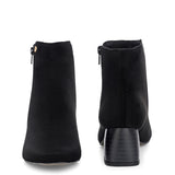 EL PASO Women Suede Faux Leather Casual Chelsea Boots