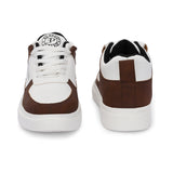 Brown Lace-Up Platform Heel Sneakers