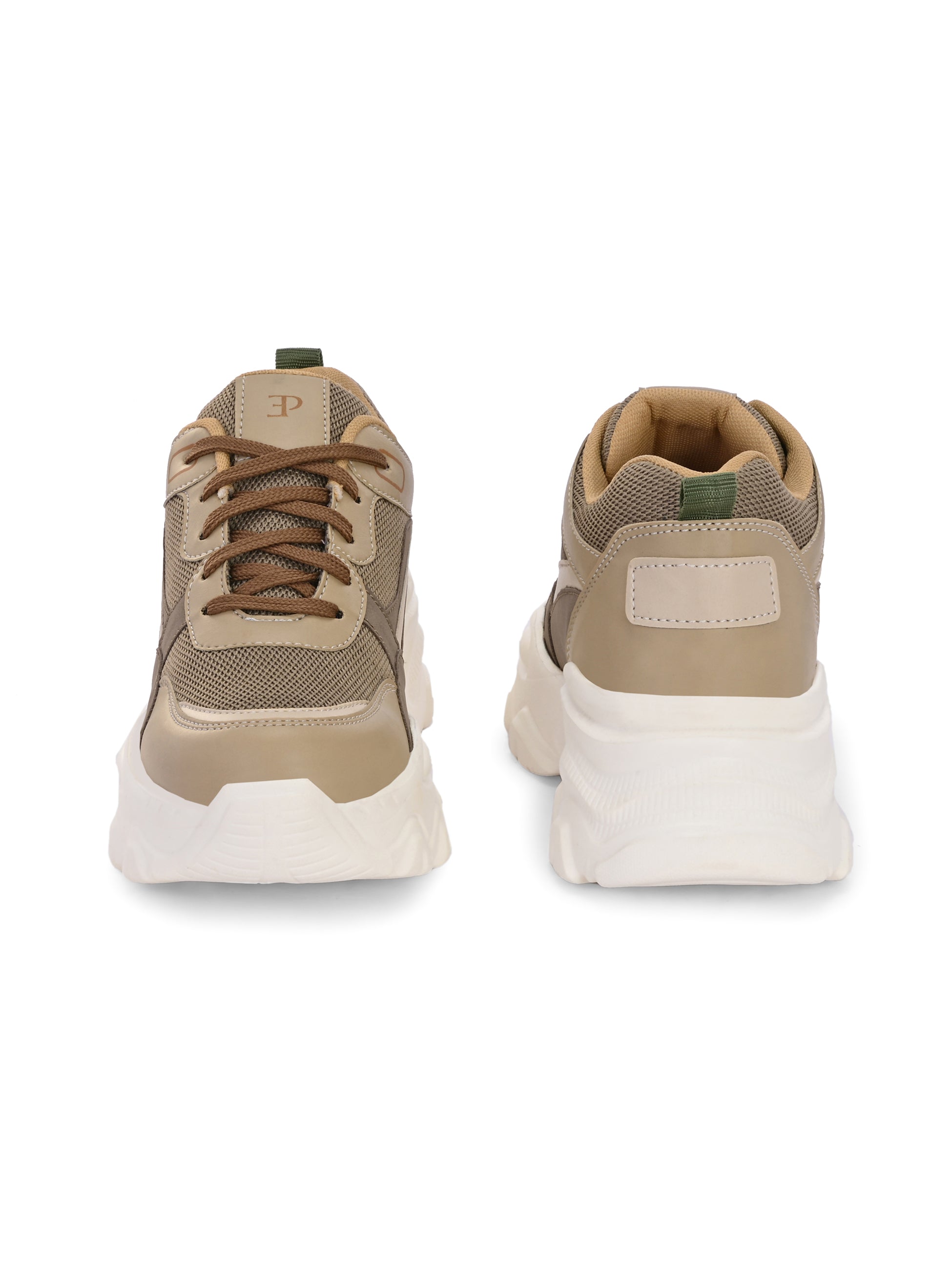 beige and brown lace-up sleek casual shoes mules with a buckle detail, offering a blend of style and all-day comfort.