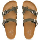 Women One Toe Flats with Buckles