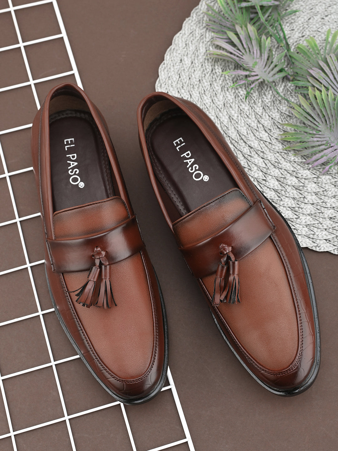 A image of Elpaso Men Leather Formal Loafer