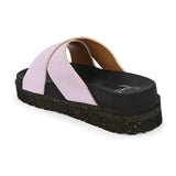 Women Leather Casual Slip On Flatforms Slip On Flatforms Sandals