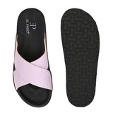 Women Leather Casual Slip On Flatforms Slip On Flatforms Sandals