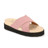 Women Leather Casual Slip On Flatforms Slip On Flatforms Sandals