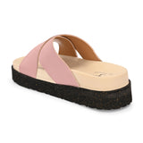 Women Leather Casual Slip On Flatforms Slip On Flatforms Sandals