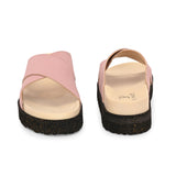 Women Leather Casual Slip On Flatforms Slip On Flatforms Sandals