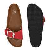 El Paso Women One Toe Flats with Buckles