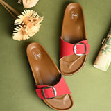 El Paso Women One Toe Flats with Buckles