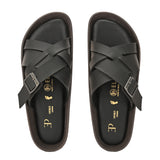 Women Open Toe Flats with Buckles