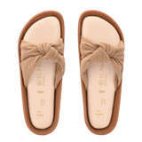 Women Bows Open Toe Flats