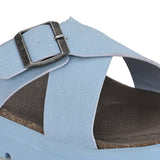 El Paso Women Open Toe Flats with Buckles