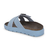 El Paso Women Open Toe Flats with Buckles