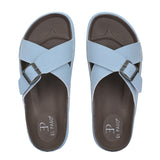 El Paso Women Open Toe Flats with Buckles