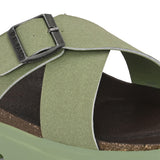 El Paso Women Open Toe Flats with Buckles