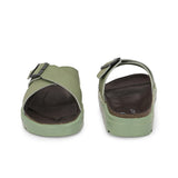 El Paso Women Open Toe Flats with Buckles