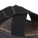 El Paso Women Open Toe Flats with Buckles