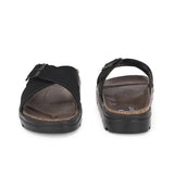 El Paso Women Open Toe Flats with Buckles