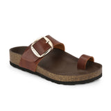 El Paso Women One Toe Flats with Buckles