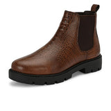 El Paso Women Textured Round Toe Chelsea Boots