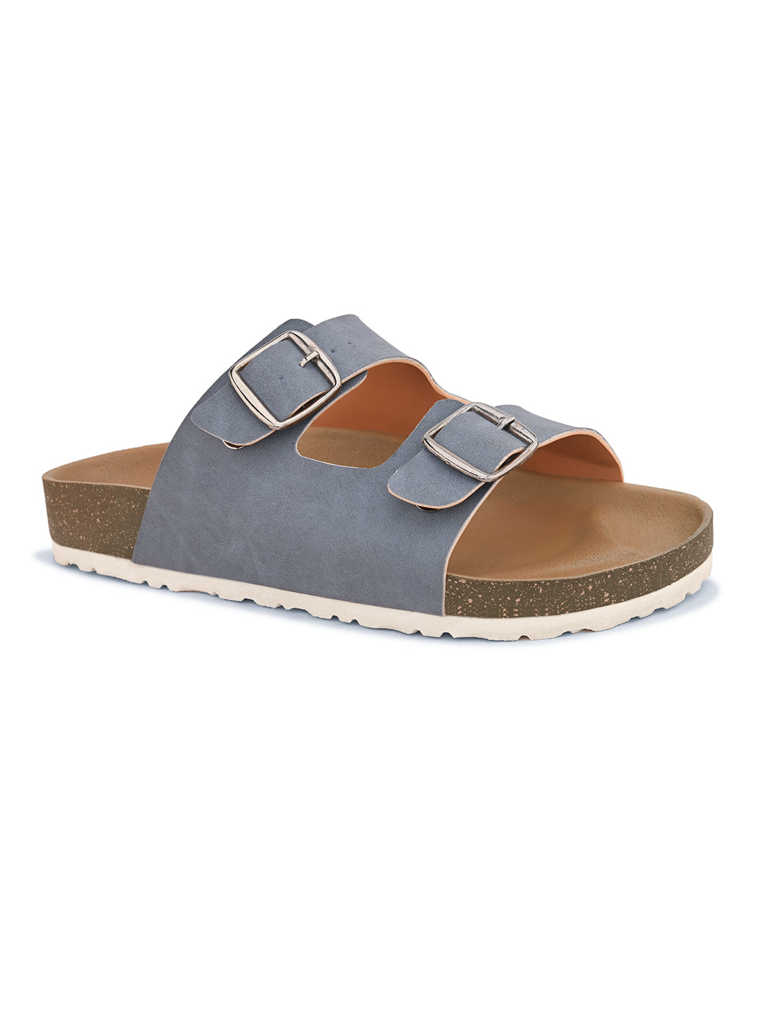 Open Toe Flats with Buckles featuring buckle detailing for an adjustable fit and stylish look.